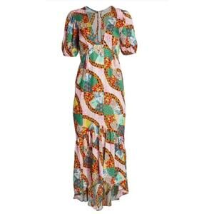 RHODE Ester Patchwork Maxi Dress Womens Size 2